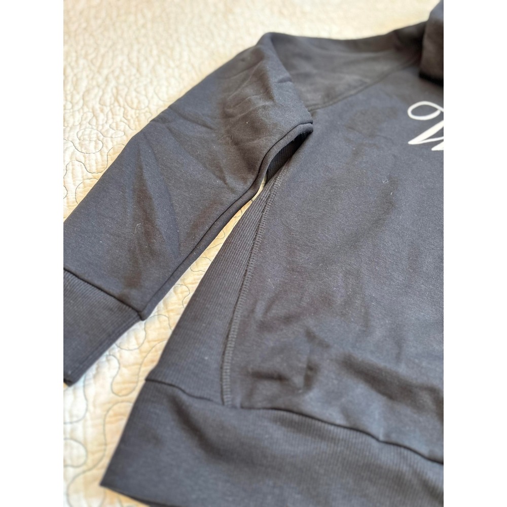 Wilson Sporting Goods Co Black Script Logo Fleece Pullover Hoodie Youth Size XL - Picture 3 of 5
